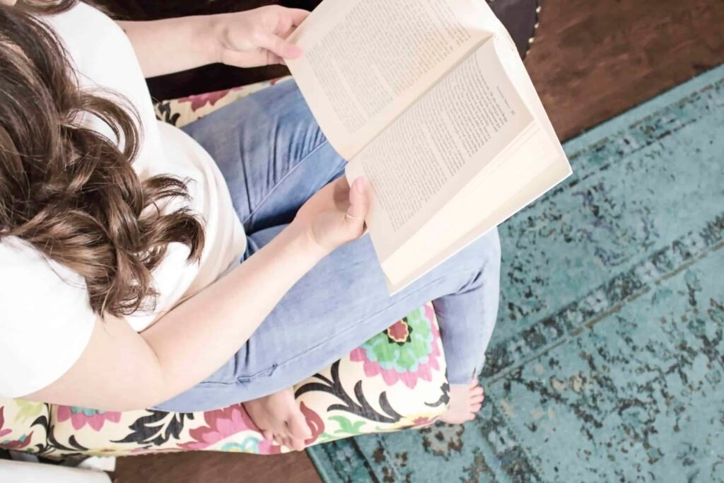 reading a book
